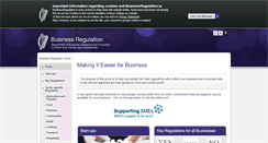 Desktop Screenshot of businessregulation.ie