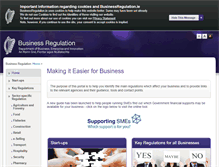 Tablet Screenshot of businessregulation.ie